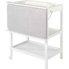 ROBA Table à Langer avec Baignoire Intégrée Blanche Baby Pool et Matelas à Langer Imperméable Gris - Plan à Langer Pivotable  - vertbaudet enfant