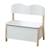 Banc Coffre à Jouets pour Enfant en Bois - ROBA - Meuble de Rangement 2 en 1 - Blanc / Naturel BLANC 1 - vertbaudet enfant 