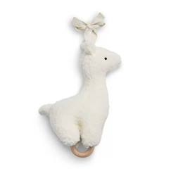 Jouet-Premier âge-Doudous et jouets en tissu-Peluche Musicale Lama Off-White Jollein - Creme - 14 X 7 cm - Bébé - Blanc