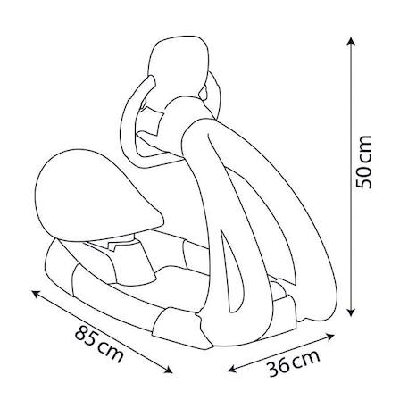 Smoby - Spidey - V8 Driver - Simulateur de conduite pour enfant - Siège ajustable - Sons et lumières - Piles non incluses BLEU 6 - vertbaudet enfant 