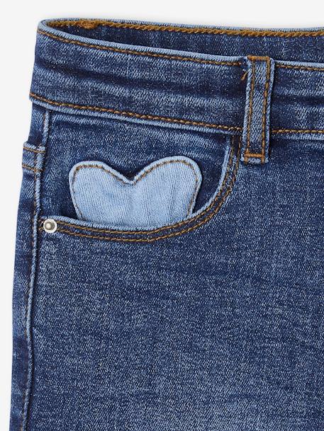 Jean slim morpho medium fille bleu foncé+bleu moyen+denim gris 3 - vertbaudet enfant 