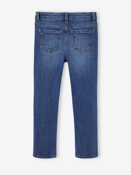 Jean slim fille morpho fin bleu foncé+bleu moyen+denim gris 2 - vertbaudet enfant 