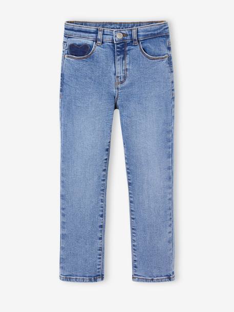 Jean slim morpho medium fille bleu foncé+bleu moyen+denim gris 5 - vertbaudet enfant 