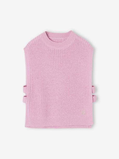 Pull fantaisie sans manche fille mauve 3 - vertbaudet enfant 