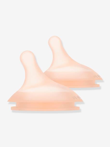 Lot de 2 tétines débit rapide (L) pour biberon Zer0.Zer0 SUAVINEX Rose nude 2 - vertbaudet enfant 