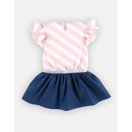 Robe bi-matière BLEU 4 - vertbaudet enfant 