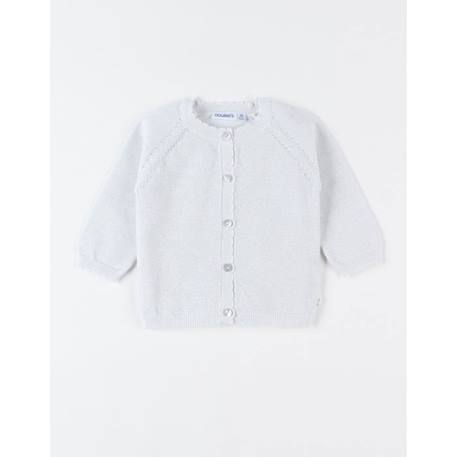 Cardigan en tricot avec lurex argenté BLANC 3 - vertbaudet enfant 