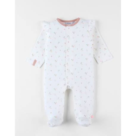 Pyjama 1 pièce fleuri en jersey ROSE 1 - vertbaudet enfant 