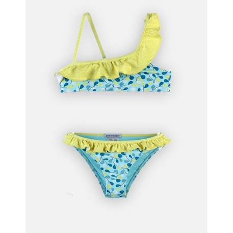 Bikini à imprimés, aqua/citron BLEU 4 - vertbaudet enfant 