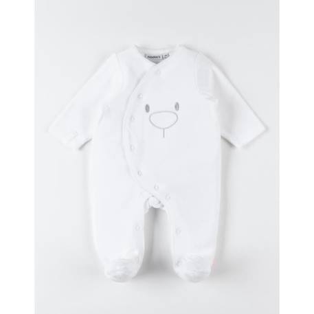 Pyjama dors-bien en velours BLANC 1 - vertbaudet enfant 