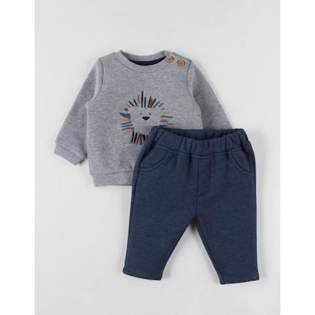 Bébé-Ensemble-Set sweat brodé lion + jogging