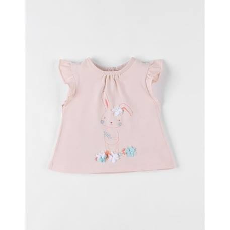 T-shirt lapin à courtes manches clair ROSE 1 - vertbaudet enfant 