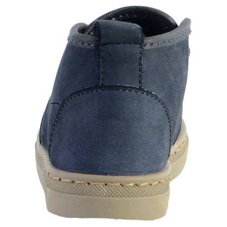 Basket Montante Cuir Natural World Safari BLEU 3 - vertbaudet enfant 