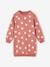 Robe en molleton fleurs pop fille bleu grisé+terracotta 4 - vertbaudet enfant 