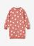 Robe en molleton fleurs pop fille bleu grisé+terracotta 5 - vertbaudet enfant 