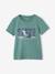 T-shirt Basics garçon imprimé devant anthracite+vert d'eau 4 - vertbaudet enfant 