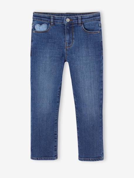 Jean slim morpho large fille bleu foncé+bleu moyen+denim gris 1 - vertbaudet enfant 