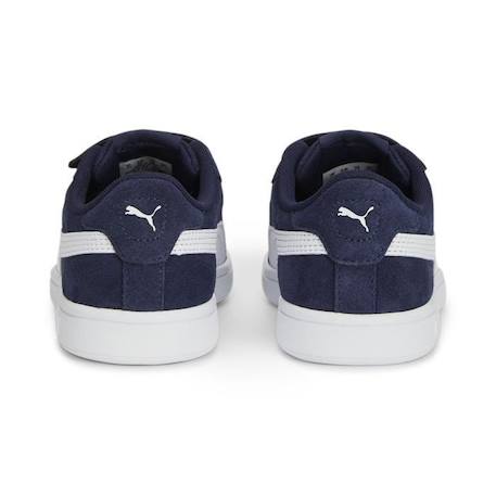 Basket Cuir Junior Puma Smash - Marine/Blanc BLEU 4 - vertbaudet enfant 