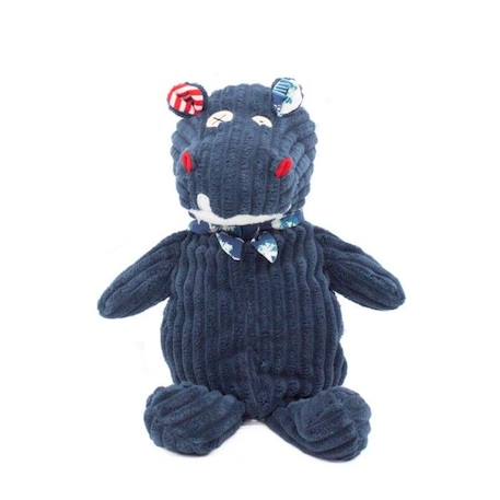 Peluche Hippopotame Hippipos Simply 23 cm LES DEGLINGOS - Coton et Polyester - Lavage en machine - Mixte BLEU 2 - vertbaudet enfant 