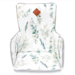 Puériculture-Coussin de chaise haute bébé - SEVIRA KIDS - Eucalyptus Multicolore TU - Réversible - Confortable