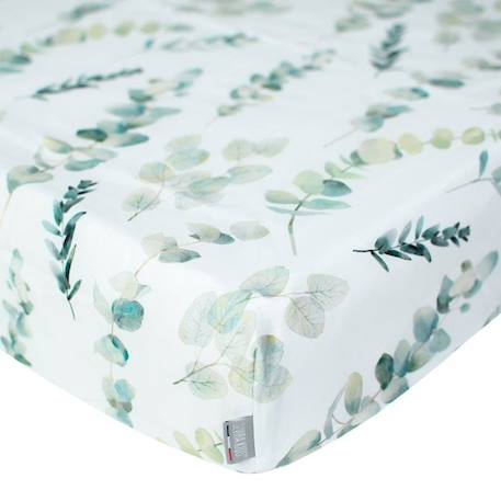 Sevira Kids - Drap housse berceau en coton Eucalyptus - Multicolore - 40 x 80 cm BLANC 4 - vertbaudet enfant 