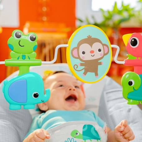 BRIGHT STARTS Transat bébé Animaux, Vibrations apaisantes, Arche d'éveil avec jouets interactifs BLANC 2 - vertbaudet enfant 