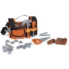 -SMOBY Black + Decker Caisse à Outils Tissu + 4 Acs