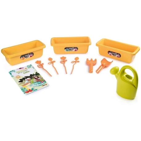 SMOBY - Silence ça Pousse Set de jardinières + accessoires - Fabrication française JAUNE 2 - vertbaudet enfant 