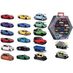 Jouet-Jeux d'imagination-Véhicules, garages, circuits et trains-Coffret 20 véhicules Majorette - Collections Street Car, SOS, Racing - Multicolore - Intérieur - MAJO SET 20PCS