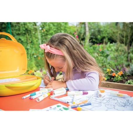 SMOBY - SILENCE CA POUSSE Malette d'activités avec 38 accessoires de dessin JAUNE 5 - vertbaudet enfant 