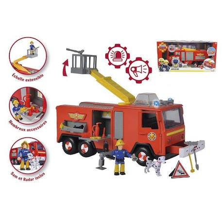 Camion Jupiter Sam le Pompier - Figurines Sam et Radar Incluses - Fonctions Sonores et Lumineuses ROUGE 3 - vertbaudet enfant 