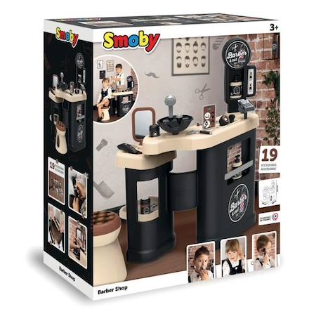 Smoby Barber & cut - Barber Shop - 19 accessoires inclus - dès 3 ans NOIR 6 - vertbaudet enfant 