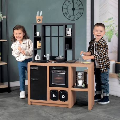 Cuisine pour enfants Smoby Loft avec 32 accessoires, design industriel, dès 3 ans MARRON 4 - vertbaudet enfant 
