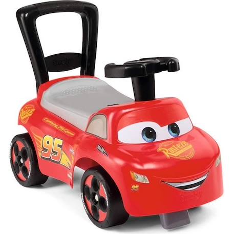 Porteur auto ergonomique Smoby Cars avec coffre à jouets - Fonction Trotteur - Volant Directionnel ROUGE 1 - vertbaudet enfant 