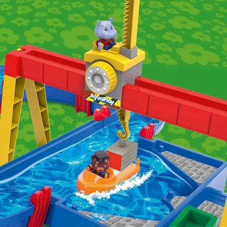 Circuit aquatique Smoby Aquaplay - Port à container avec 5 accessoires BLEU 2 - vertbaudet enfant 