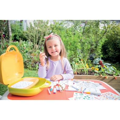 SMOBY - SILENCE CA POUSSE Malette d'activités avec 38 accessoires de dessin JAUNE 4 - vertbaudet enfant 