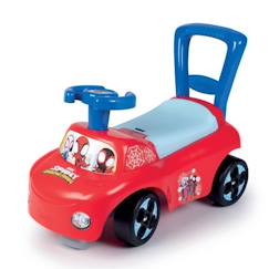 Jouet-Premier âge-Bascules, chariots de marche, trotteurs et porteurs-Smoby - Porteur auto Spidey - Fonction Trotteur - Coffre à jouets - Butées anti-bascule