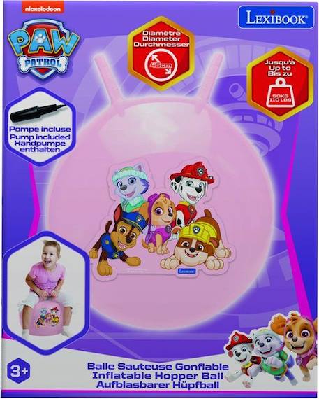 Balle Sauteuse Gonflable rose Pat’ Patrouille  45cm MULTICOLORE 1 - vertbaudet enfant 