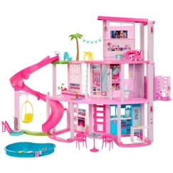 Jouet-Barbie®-Maison de Rêve-Maison de poupée 3 niveaux, piscine et toboggan HMX10