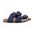 Mules Cuir Geox Ghita - Navy BLEU 3 - vertbaudet enfant 