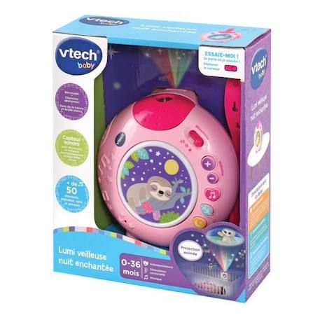 VTECH BABY - Lumi Veilleuse Nuit Enchantée Rose ROSE 3 - vertbaudet enfant 