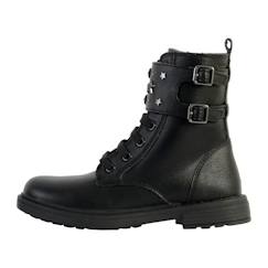 Bottes Enfant Geox - Noir/Gun - Lacets/Zip - Confort Exceptionnel  - vertbaudet enfant