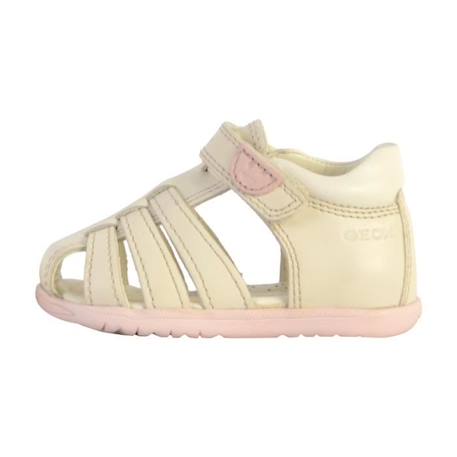 Sandales enfant Geox - Macchia Blanc - Cuir - Scratch - Confort exceptionnel BLANC 1 - vertbaudet enfant 