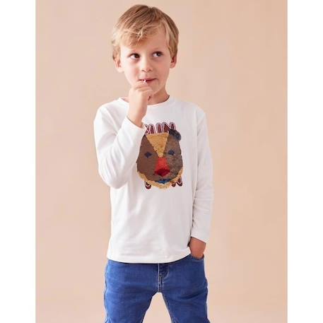 Bébé-T-shirt, sous-pull-T-shirt manches longues ours sequin