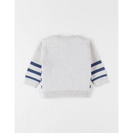 Pull dino en coton chiné BEIGE 2 - vertbaudet enfant 