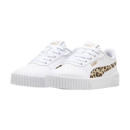 Basket à Lacets Puma Carina 2.0 Animal Update P.S - Blanc-Or BLANC 3 - vertbaudet enfant 