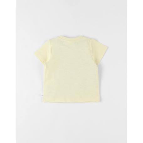 T-shirt éléphant à courtes manches pâle JAUNE 2 - vertbaudet enfant 