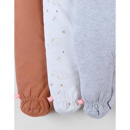 Ensemble de 3 Pyjamas Bébé en Jersey de Coton BLANC 3 - vertbaudet enfant 