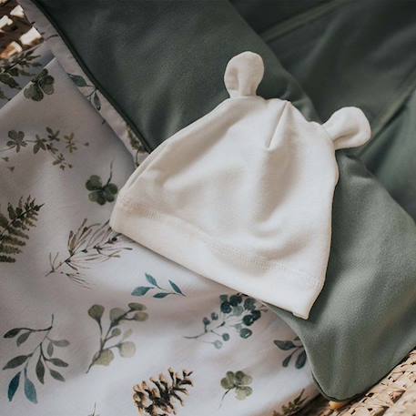 Bonnet ourson bébé en bambou, Uni BLANC 3 - vertbaudet enfant 