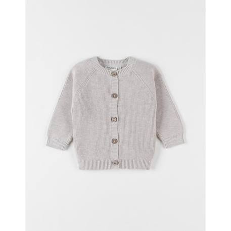 Bébé-Pull, gilet, sweat-Gilet-Cardigan en tricot fin chiné